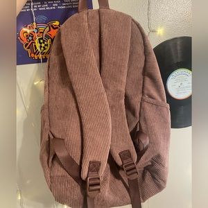 PINK ribbed backpack